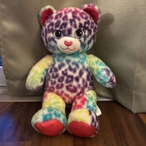 BUILD-A-BEAR Rainbow Jaguar Leopard Spotted Lisa Frank‎ Cat Build A Bear